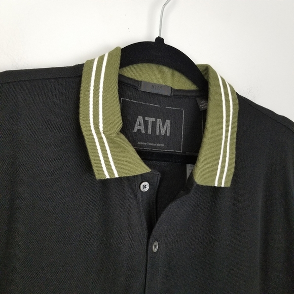 ATM | NWT Pique Polo with Tipping Detail - Picture 4 of 11